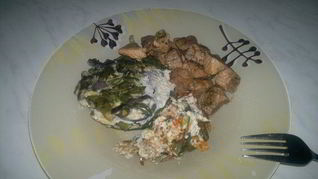 Суфле со стручковой фасолью и свинина в Итальянском стиле