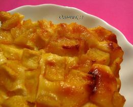 Творожное суфле с карамелизированными яблоками