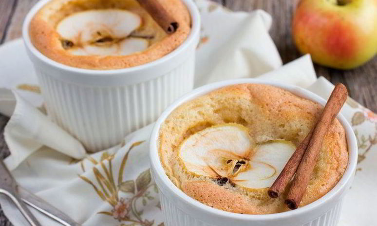 Рецепт творожного суфле с яблоками