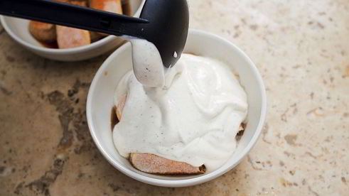 быстрый тирамису с малиной и мятой