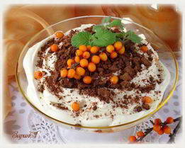 Ванильно-облепиховый тирамису