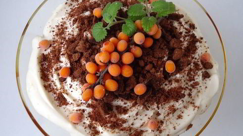 ванильно-облепиховый тирамису