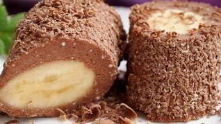 Творожный десерт с бананом