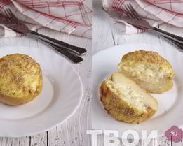 Яблоко, фаршированное творогом