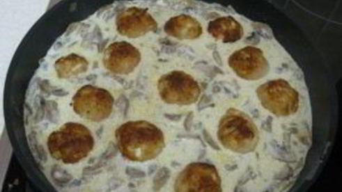 фрикадельки с грибами