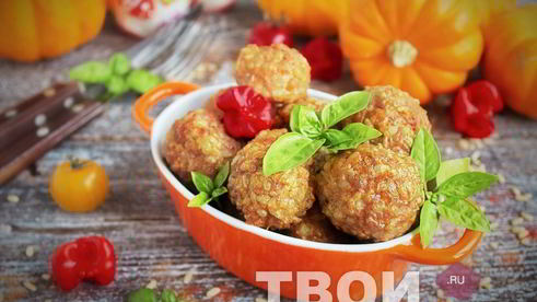 фрикадельки с рисом