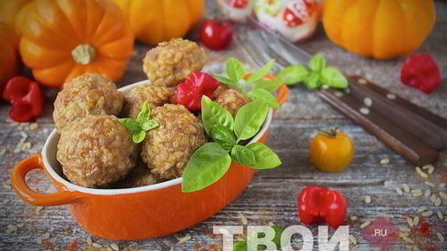 фрикадельки с рисом