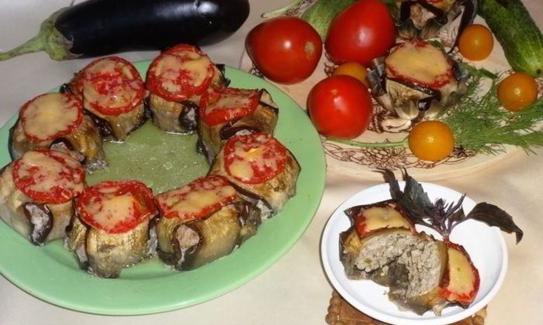 Рецепт фрикаделек в баклажанных конвертах