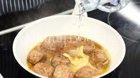 фрикадельки в горчично-медовом соусе