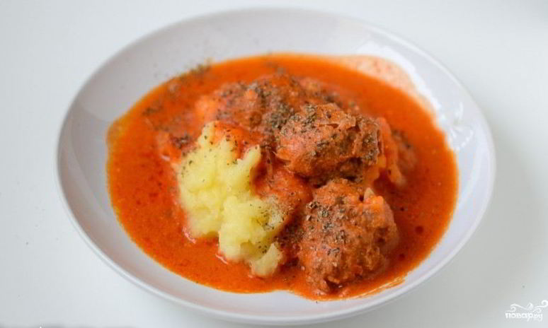 Рецепт говяжьих фрикаделек в томатном соусе