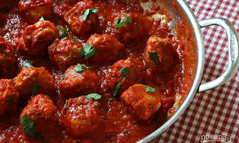 Рецепт куриных фрикаделек в соусе