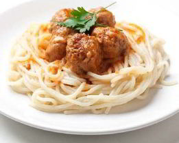 Макароны с фрикадельками