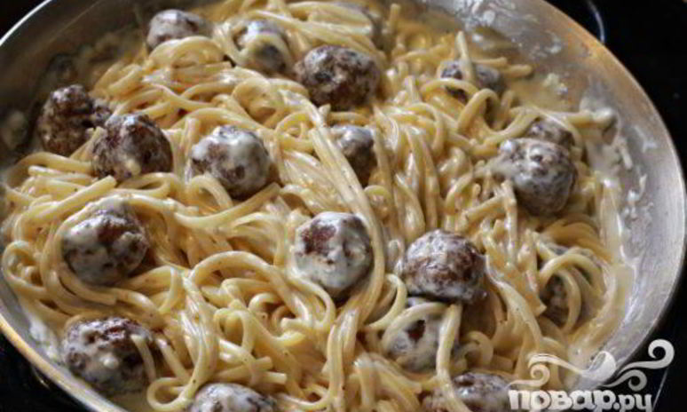 Рецепт пасты альфредо с фрикадельками