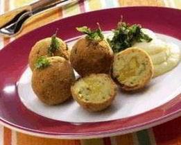 Рыбные фрикадельки с манговой начинкой