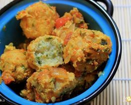 Рыбные фрикадельки в имбирном соусе