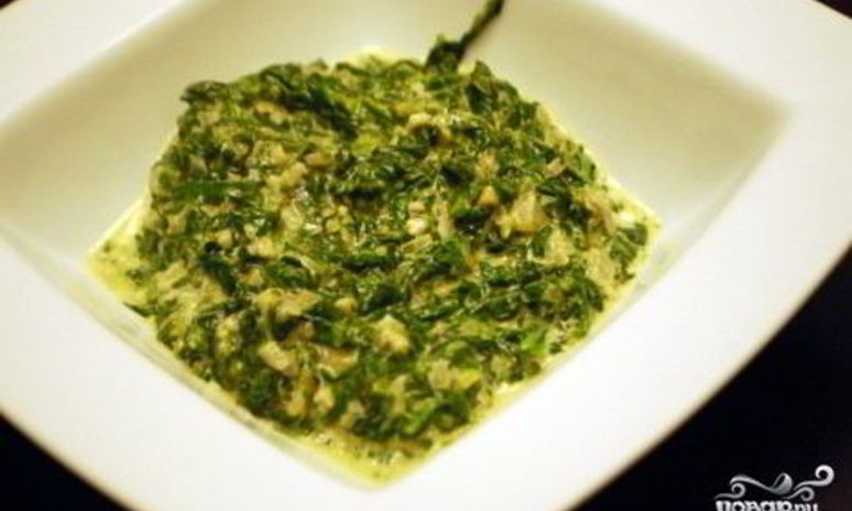 Рецепт гарнира из шпината
