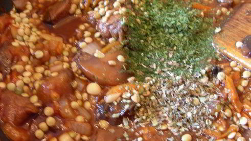 чечевица с лесными грибами