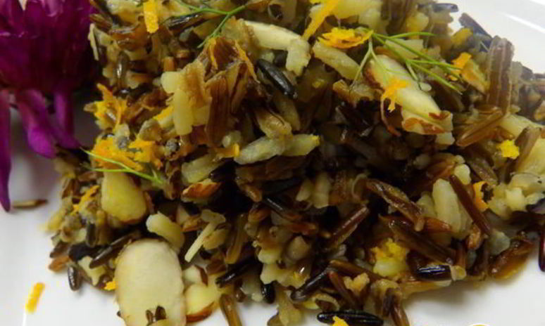 Рецепт дикого риса с миндалем