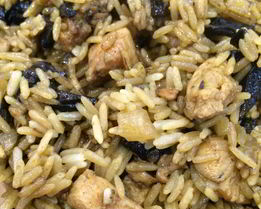 Грибной рис с курицей