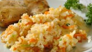 Имбирный рис с морковкой