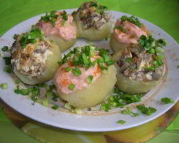 Картофель с двумя начинками