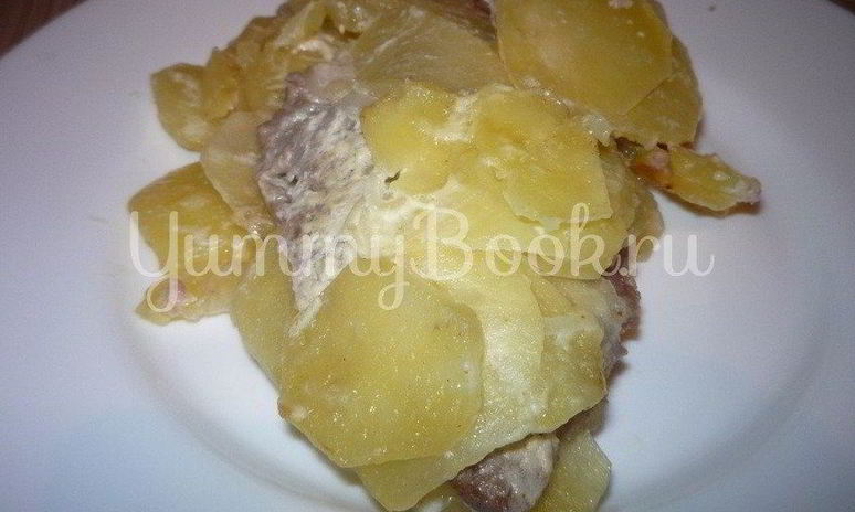 Рецепт картофеля с фаршем в сметане из мультиварки
