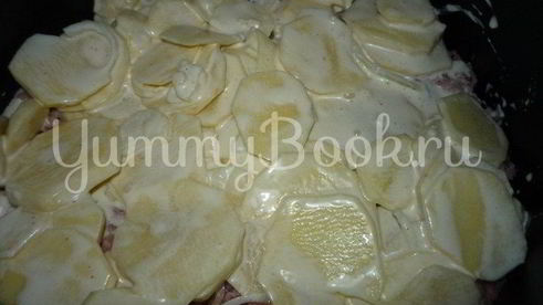 картофель с фаршем в сметане из мультиварки