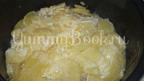 картофель с фаршем в сметане из мультиварки