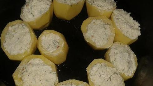 картофель с фетой в мультиварке