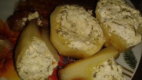 картофель с фетой в мультиварке