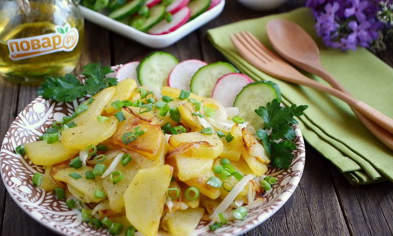 Рецепт картофеля с луком