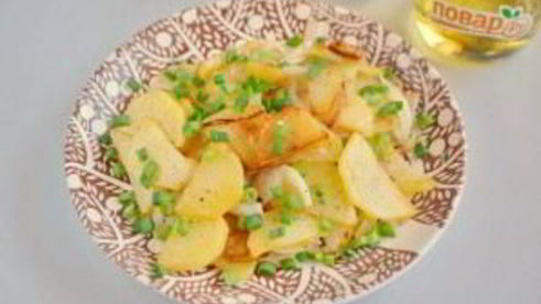 картофель с луком