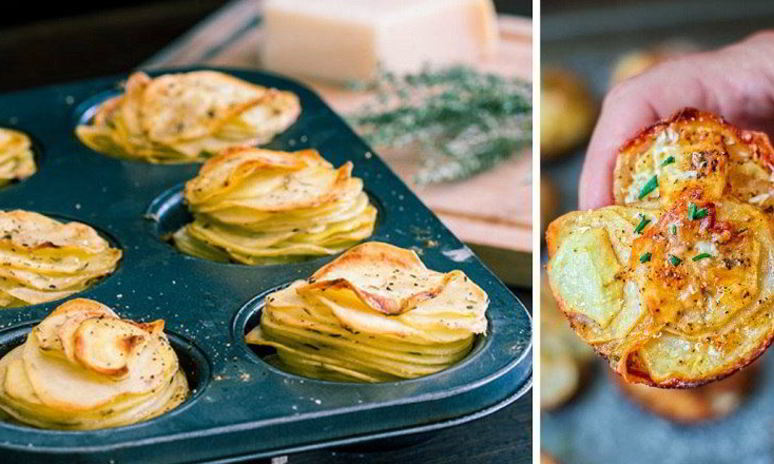 Рецепт картофеля в формочках