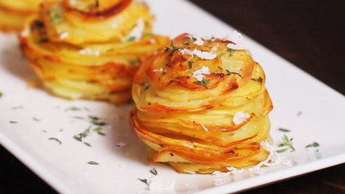 картофель в формочках