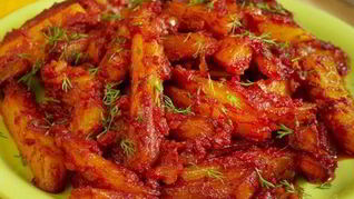 Картофель в остром томатном соусе