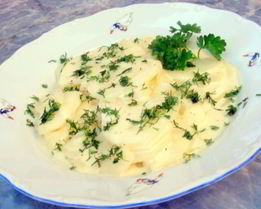 Картофель в сливочном соусе