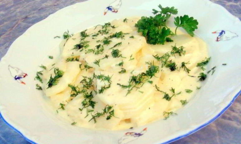 Рецепт картофеля в сливочном соусе