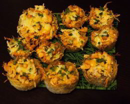 Картофельные корзиночки с куриным филе