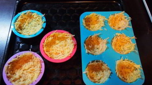 картофельные корзиночки с куриным филе