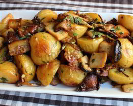 Картошка с грибами в рукаве в духовке