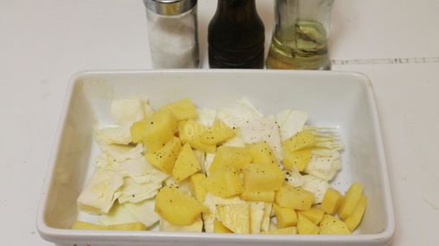 картошка с капустой в духовке