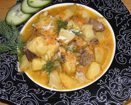 Картошка с печенью в духовке