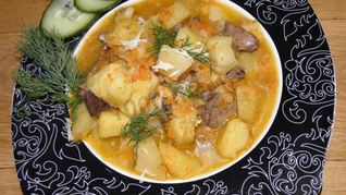 Картошка с печенью в духовке