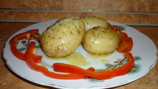 Молодой Картофель с чесночно-укропным маслом