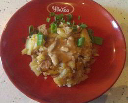 Молодой картофель со свининой