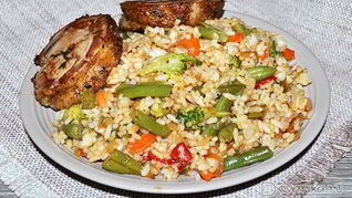 Пряный рис с овощами для гарнира