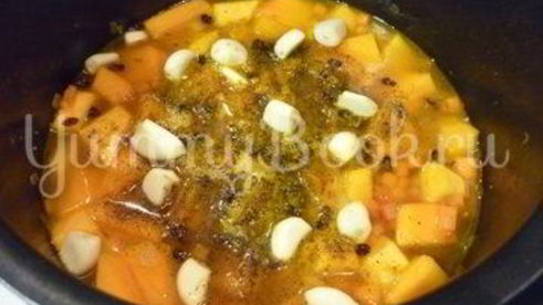 пряный рис с тыквой и овощами