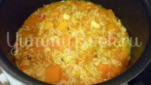 пряный рис с тыквой и овощами
