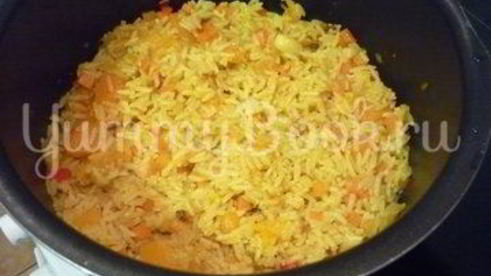 пряный рис с тыквой и овощами