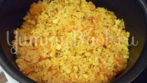 пряный рис с тыквой и овощами